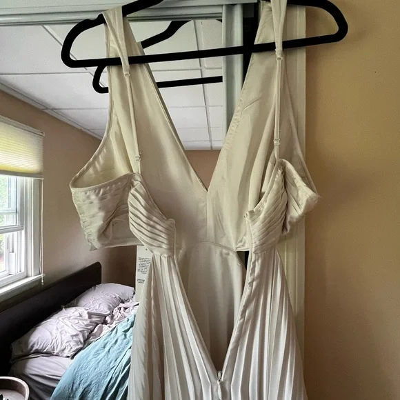 Ivory Abercrombie Giselle Pleated Dress - Picture 4 of 6